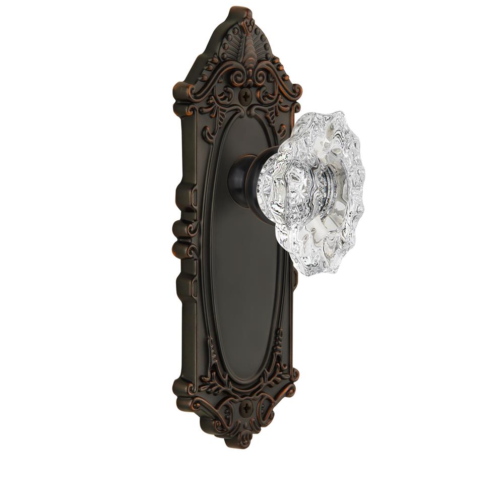 Grandeur by Nostalgic Warehouse GVCBIA Complete Passage Set Without Keyhole - Grande Victorian Plate with Biarritz Knob in Timeless Bronze